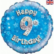 Blue Stars 9th Birthday Balloon